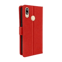 Huawei Y7 2019 Trend S Plus Kapaklı Telefon Kılıf - Kırmızı Çok Renkli