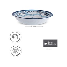 Karaca Blue Harmony Melamin Kasesi 35 Cm mavi