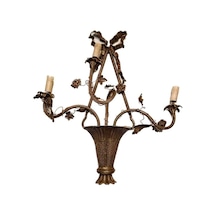 Antika 3 Kollu Pirinç Duvar Aplik 65x62x12cm 1 Adet