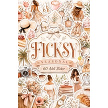 Boho Yaz Modası Sticker Seti Sahil Temalı - 60 Adet Etiket Çıkartma Diğer