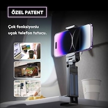 Ve Andoid Telefonlar İçin Çok Fonksiyonlu Çok Amaçlı Plastik Telefon Tutacağı Beyaz Acı Kahverengi