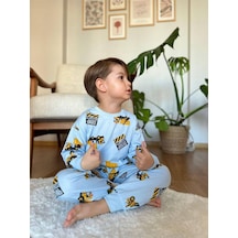 Erkek Çocuk Pamuklu Pijama Takımı Çok Renkli