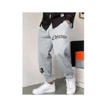 Tarzsokak Sporsity Letter Graphic Slant Pocket Eşofman Altı Gri