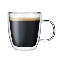 Vetro Borosilikat Çift Camlı Kulplu Bardak 120ml 2ad