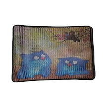 Nanbell Büyük Elekli Çift Katlı Kedi Kumu Paspası 75x59 Cm Desenli No:13