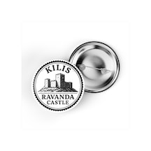 5 Adet İğneli Çanta Rozeti - Ravanda Kalesi - Kilis - 44 MM Çok Renkli