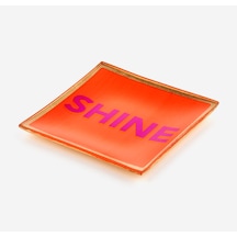 Turuncu Cam Shine Dekoratif Tabak 10x0,8x10 Cm