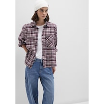 Mavi - Bordo Ekose Gömlek 1211301-90949 Bordo