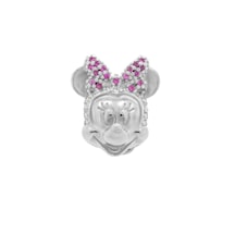 Kadın Minnie Mouse Model Taşlı Gümüş Charm