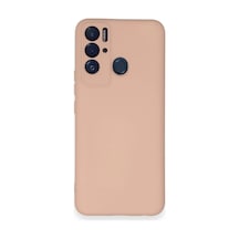 Tecno Pova Neo Kılıf Nano İçi Kadife Silikon - Pudra -