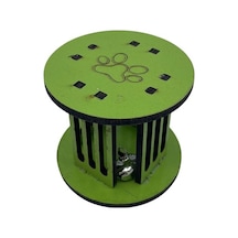 Mini Silindir Eğlenceli Renkli Sağlam Küçük Pati İzi Şekilli Kedi Oyuncağı 5615
