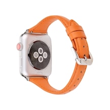 Watch 40mm Uyumlu Krd-28 Deri Zore Kordon-kahverengi