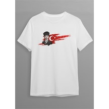 Startmore 29 Ekim Cumhuriyet Bayramı Atatürk Baskılı Unisex T-shirt Hy02 Beyaz