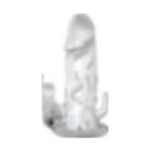Odins Shop 12.5 CM Klitoral Uyarıcılı Tavşan Titreşimli Şeffaf Penis Kılıfı