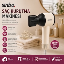 Zvnm Sinbo Saç Kurutma Makinesi - Pembe Renk - 3 Kademeli Hız Ve Sıcaklık Zcv12 Beyaz