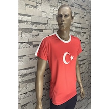 Erkek Türkiye Milli Takım Forma Tişört Kırmızı Beyaz