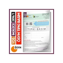 YDS 2016/1 ÖSYM Tıpkı Basım Çıkmış Soru Deneme Kitapçığı Video Çözümlü Türkiye Geneli