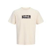 Jack & Jones Montauk Front Erkek Krem Tişört 12297890-anw