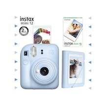 Fujifilm Instax Mini 12 Fotoğraf Makinesi + 10'lu Film + Mini Albüm Seti Mavi