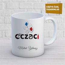 Kişiye Özel İsim Yazılabilir Eczacı Kupa Bardak Çok Renkli