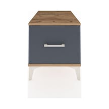 Kronos Komodin Tek Çekmeceli 44x59x48 Çam-antrasit Atlas Çam