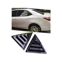 Toyota Corolla Uyumlu Kelebek Cam Vizörü Piano Black 2014-2018