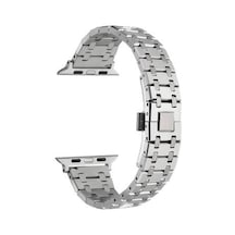 Apple Watch 44mm Uyumlu Krd-83 Metal Kordon - Gümüş