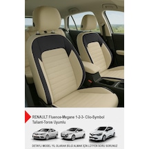 Mocha Taytüyü Oto Koltuk Kılıfı Renault Fluence-megan 1-2-3-clio-symbol-taliant-toros Bej