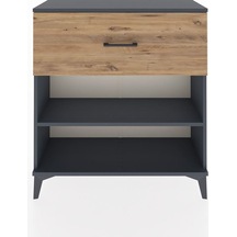Arges Şifonyer Tek Raflı Tek Çekmeceli 88x30x96 Antrasit-çam Antrasit