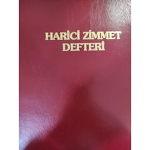 Harici Zimmet Defteri Ciltli - Gülpaş Harici Zimmet Defteri Ciltli - Gülpaş