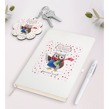 Kişiye Özel Tarih Öğretmeni Beyaz Defter Kalem Ve Anahtarlık Hedi N11.18545
