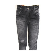 Milenawear By Milena Likralı Yırtıklı Siyah Jeans Siyah