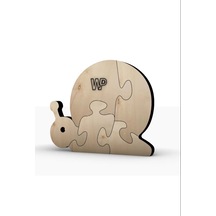 Masif Ahşap Puzzle Çocuklar Için Öğretici Boyanabilir Salyangoz