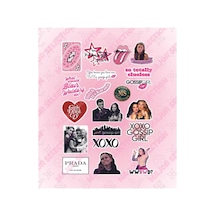 Gossip Girl Xoxo Pink Pembe Temalı Laptop Tablet Telefon Ajanda Motor Araba Sticker Seti