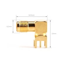 SMA PCB Tip Soket 90 Derece SMA-KWE GSM GPS GPRS RF Anten Soketi