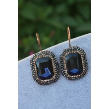 Stoneage Kristal Taşlı El Yapımı Kadın Küpe Sarı
