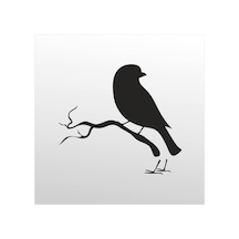 Folyo Sticker Kuş 60cm Uzunluk Siyah