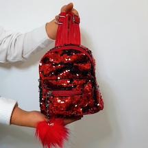 Fiyra Crn Kırmızı Pullu Kız Çocuk Sırt Çantası 16cmx20cmx10cm 001