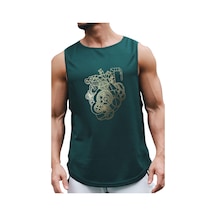 Bluu He-art Kolsuz Sporcu T-shirt Tank Top Spor Atlet