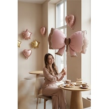 Retro Pembe Fiyonk Folyo Balon Baby Shower Doğum Günü Parti Süsü Çok Renkli