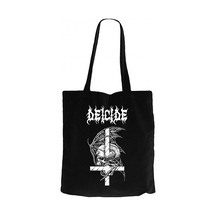 Deicide Design Siyah Kanvas Bez Çanta Siyah