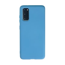 Newface - 932 - Samsung Galaxy S20 Kılıf Nano İçi Kadife Silikon - Ece-umay - - Mavi