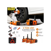 Ezere Powerlift Pro 5 Ton Çok Fonksiyonlu Elektrikli Hidrolik Kriko Lift Kaldırma / Kompresör / Bijo Turuncu