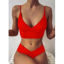 Çapraz Alt Üst Bikini Takım (551634301) Kırmızı