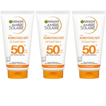 Garnier Ambre Solaire Kuruma Karşıtı Koruyucu Süt Spf50+ Güneş Kremi 3 X 50 Ml