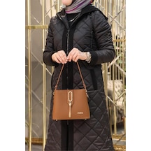 361 Kadın Omuz Çantası Taba - 24 X 20 X 12- 03153 Taba