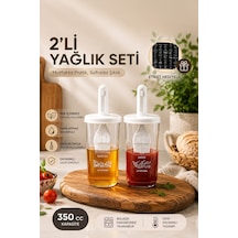 Porsima 0520 2'li Etiketli Silikon Fırçalı Yağlık Sosluk Beyaz