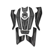 Hades Bajaj Rs200 Uyumlu Tank Pad Seti Motosiklet Depo Koruma Sticker Siyah