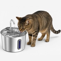 2,2 L Sus 304 Paslanmaz Çelik Kedi Akan Su Pınarı Sebili Orm-502
