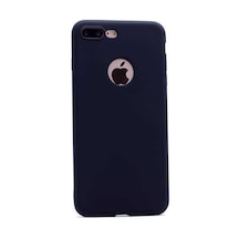 Noktaks - Apple Uyumlu iPhone 7 Plus - Kılıf Mat Renkli Esnek Premier Silikon Kapak - Mürdüm